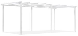 Barbados 3 x 6 m alb Garden Point metal patio pergola cadru