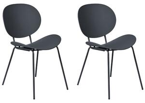 Set 2 buc scaune de sufragerie Sarrah (negru) . 1075889