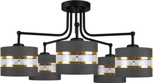 Candellux Andy lampă de tavan 5x40 W negru-auriu 35-06158