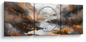 Tablou - Pictura peisajelor montane (cu ceas) (90x30 cm)