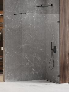 New Trendy Avexa Black perete cabină de duș walk-in 80 cm negru mat/sticla transparentă EXK-1625