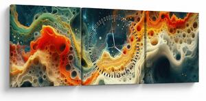 Tablou - Abstracție modernă (cu ceas) (90x30 cm)