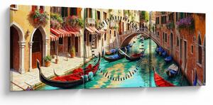Tablou - Veneția (cu ceas) (90x30 cm)