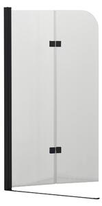 Hagser Anke paravan cadă 80 cm două piese negru mat/sticlă transparentă HGR60000023