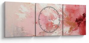 Tablou - Abstract roz (cu ceas) (90x30 cm)