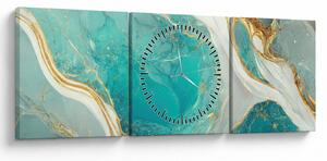 Tablou - Designul marmurei II. (cu ceas) (90x30 cm)