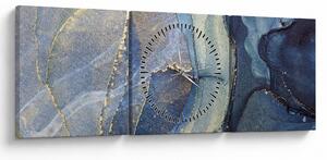 Tablou - Abstracție cu cerneală cu alcool (cu ceas) (90x30 cm)