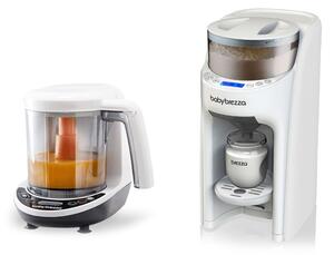 Pachet Bebe Start - Espressor lapte Formula Pro Advanced All White + Robot One Step Baby Food Maker Baby Brezza