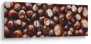 Tablou - Castane coapte (cu ceas) (90x30 cm)