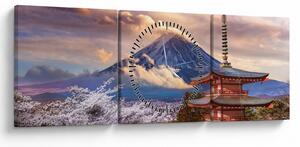 Tablou - Muntele Fuji (cu ceas) (90x30 cm)