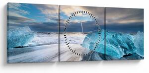 Tablou - Plaja Diamond Beach (cu ceas) (90x30 cm)