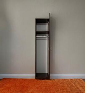 Dulap tip Soldat, 197x45x50cm, 1 polita + 1 bara haine, Wenge