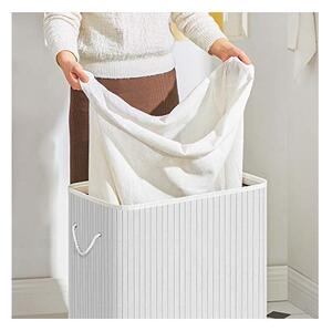 Cos de rufe, Songmics, 100L, Alb, LCB64WT, 51 x 31 x 60 cm