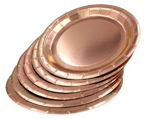 Set 6 farfurii rose gold 18cm