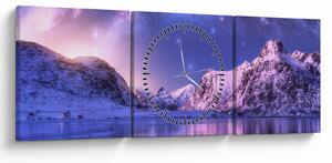 Tablou - Peisaj arctic (cu ceas) (90x30 cm)