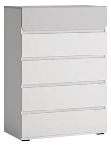 Comoda ALBI, alb, PAL laminat, 72x42x102 cm