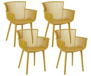 Set 4 buc scaune de sufragerie Pexeso (galben). 1081952