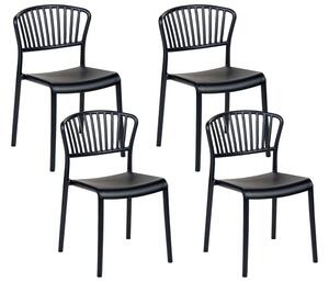 Set 4 buc scaun tip bar Geronimo (negru). 1079073