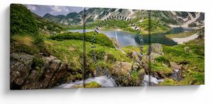 Tablou - Vedere la Muntele Rila (cu ceas) (90x30 cm)