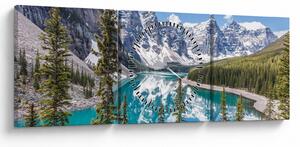 Tablou - Parcul Național Banff (cu ceas) (90x30 cm)