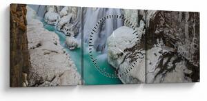 Tablou - Natura islandeză (cu ceas) (90x30 cm)