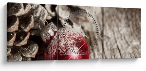 Tablou - Decorațiuni de Crăciun (cu ceas) (90x30 cm)