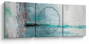 Tablou - pictură abstractă în ulei (cu ceas) (90x30 cm)