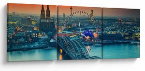 Tablou - Köln (cu ceas) (90x30 cm)