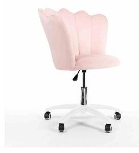 Scaun de birou pivotant roz/alb Princess