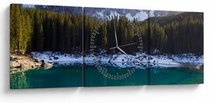 Tablou - Lacul Karersee (cu ceas) (90x30 cm)