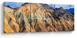 Tablou - Landmannalaugar (cu ceas) (90x30 cm)