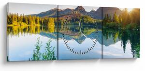 Tablou - Lacul (cu ceas) (90x30 cm)