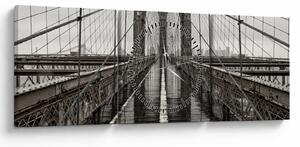 Tablou - Podul Brooklyn (cu ceas) (90x30 cm)