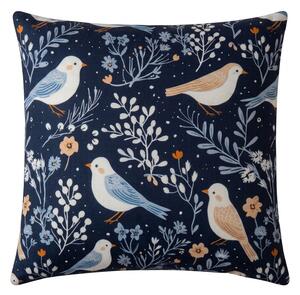 Fata de perna din microfibra DENIM PASARI 45x45 cm, albastru