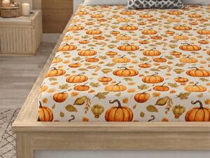Cearsaf din microfibra AUTUMN PUMPKINS colorat 90x200 cm