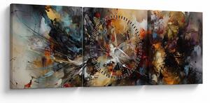 Tablou - Grafică abstractă (cu ceas) (90x30 cm)