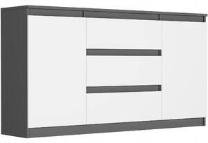 Comodă Rymaxa (antracit + alb). Promo -13%. 1151474
