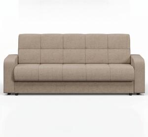 Canapea extensibila 3 locuri Thassos cu lada de depozitare, Bej - Maro, 220x70x90 cm