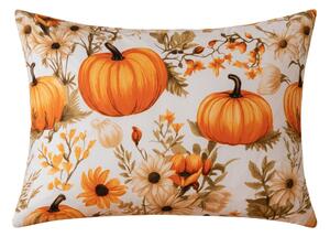 Fata de perna din microfibra FLOWERS AND PUMPKINS 50x70 cm, portocaliu