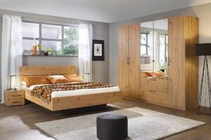 Set dormitor 4 piese, dulap 226 cm, cadru pat 180/200 cm și 2 noptiere