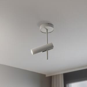 SIGMA Spot de tavan Leda 1, gri, 1 bec, oțel, GU10, înălțime 34 cm, reglabil, Bej, Camera de zi / sufragerie, Metal, Modern