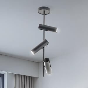 SIGMA Spot de tavan Leda 3, antracit, 3 becuri, oțel, înălțime 76 cm, reglabil, Negru, Camera de zi / sufragerie, Metal, Modern