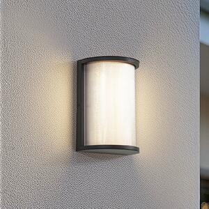 Lindby LED-Aparec de iluminat exterior Calvik, negru, striat, IP44, Negru, Metal, Modern