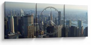 Tablou - Manhattan de zi (cu ceas) (90x30 cm)