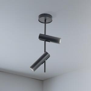 SIGMA Spot de tavan Leda 2, antracit, 2 becuri, oțel, înălțime 55 cm, reglabil, Negru, Camera de zi / sufragerie, Metal, Modern