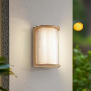 Lindby LED-Aparec de iluminat exterior Calvik, bej, striat, IP44, Bej, Metal, Modern