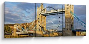 Tablou - Tower Bridge (cu ceas) (90x30 cm)
