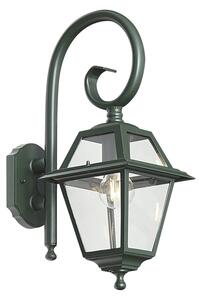 Felinar clasic de perete pentru exterior verde închis IP44 - Berta