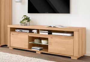 Comodă TV ~Lemnisfera~ aspect modern, lemn natur, 160 cm lățime