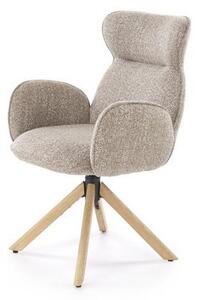 Scaun K585, bej inchis/stejar, stofa clasica/lemn, 63x64x93 cm